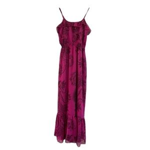 EXPRESS Pink Spaghetti Strapped Paisley Maxi Dress size Small
